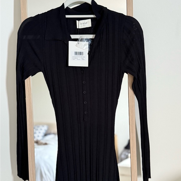 DISSH Black Long Sleeve Maxi Dress - Picture 2 of 4